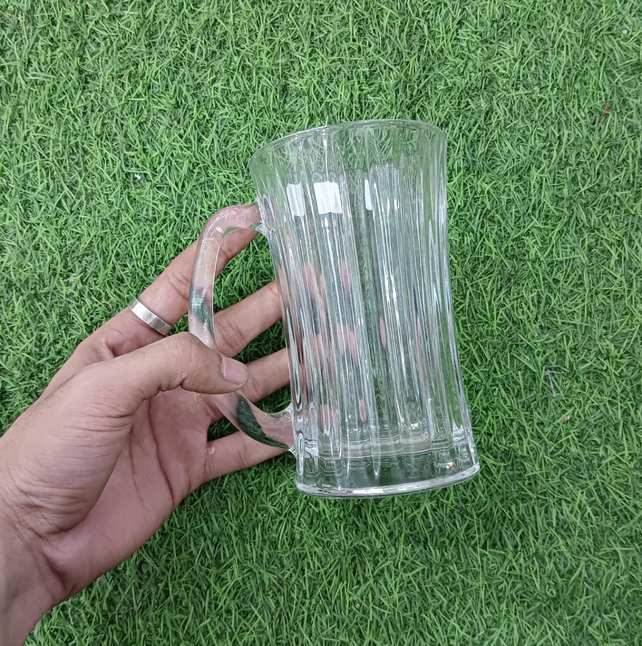 1pc Delisoga Classic Design Glass Mug 320ml