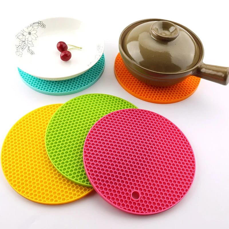 Table Silicone Pad Silicone Non-slip Heat Resistant Mat Coaster Cushion Placemat Pot Holder Kitchen Accessories Cooking