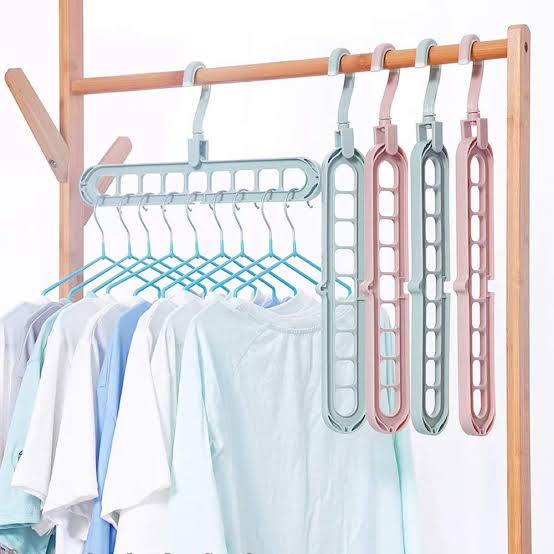 Multi Functional Clothes Hanger Holder Portable Anti-Slip Storage Rack Space Saving Hook for Garment Drying