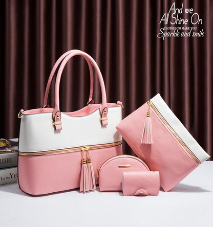 3 PCs Hand Bags, Cross body Bag, Tote Bag, Grace hand Bag for Gracefull Ladies, shoulder Bag, with mini pauch. Perfect Hand bag for party and other events