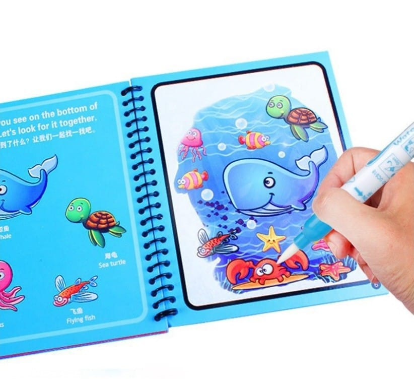 Magic Water Book Painting Drawing Coloring Board Book Doodle & Magic Water Pen
