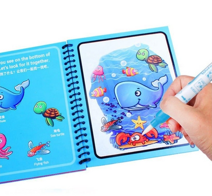 Magic Water Book Painting Drawing Coloring Board Book Doodle & Magic Water Pen
