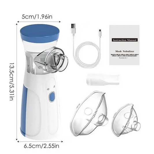 Mesh Nebulizer Machine, Portable Nebulizer Machine, Handheld Nebulizer Technology, Effective and Soundless For Respiratory System, Mini Mesh Nebulizer For Kids & Adults, Mini Inhaler Machine