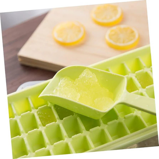 Kitchen Tray with Lid Mold for Freezer Easy Release Design for Cocktails Beverages Parties Includes Scoop for Convenient Use