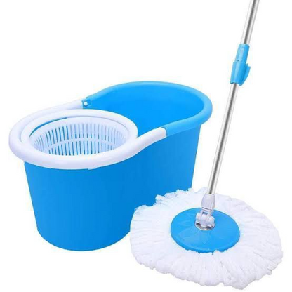 360 Degree Rotating Head Spin Mop, Premium Stainless Steel Drainer, Mop with Telescopic Handle and Microfiber Refills, Mops with bucket for floor cleaning, Mop Bucket with Wringer handle