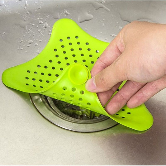 New Sink Drain Strainer Hair Catchers Rubber Shower Bathtub Floor Filter Water Stopper Silicone Bathroom Kitchen Cute Deodorant Plug Green Drain Strainer 15.2 cm