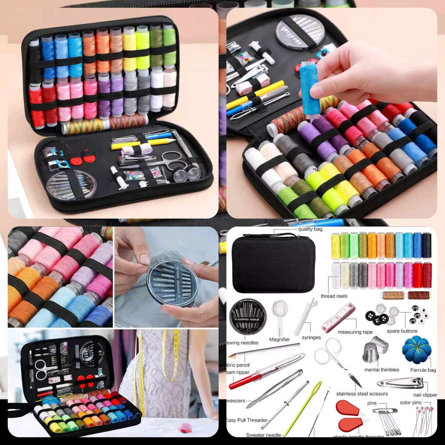 98 PCs Sewing Kit For Home And Travel
