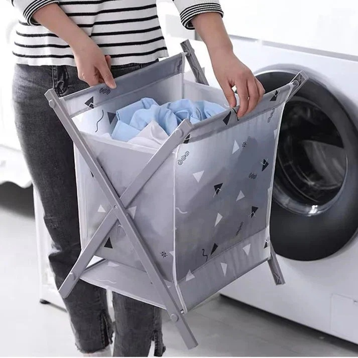 Kids Dirty Clothes Basket Fabric Dust-proof Clothes Basket Foldable Bathroom Storage Basket Waterproof Storage Basket