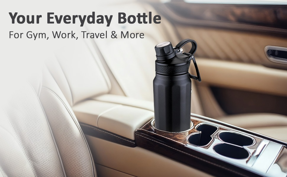 Stainless Steel Insulated Water Bottle for Gym, School, Home and Office. Water Bottles for men Girls Boys Leak-proof, Travel Friendly 800 ML