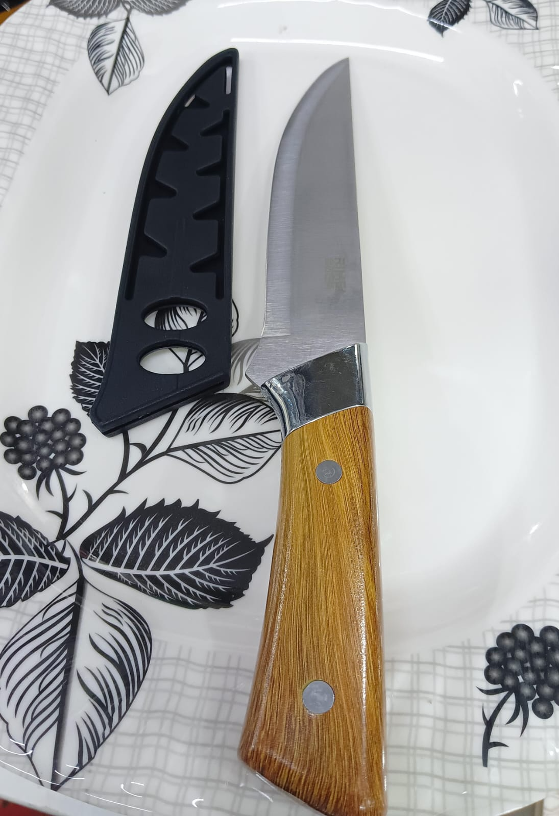 Handmade Kitchen Knife for Chef, Stainless Steel Knife with Wooden Handle