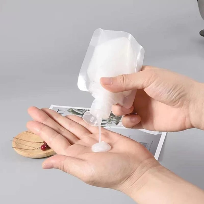 Transparent Clamshell Packaging Bag Plastic Stand Up Spout Pouch Portable Travel