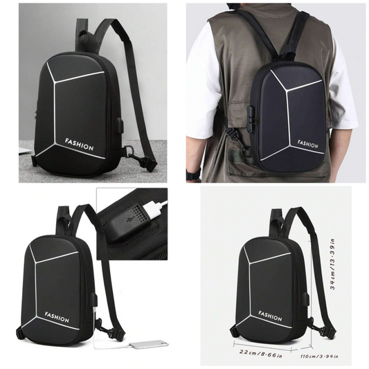 Multi-Function Crossbody & Backpack  | Waterproof, Anti-Theft Lock, USB Charging Port, Large Capacity Travel & Daily Bag