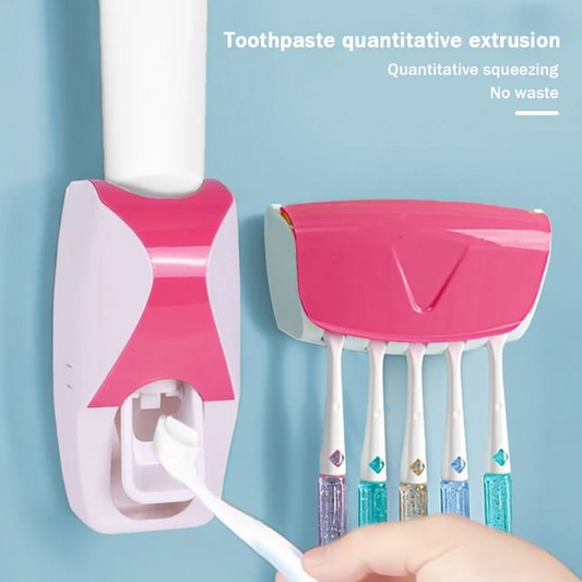 Automatic Toothpaste Dispenser With Tooth Brush Holder