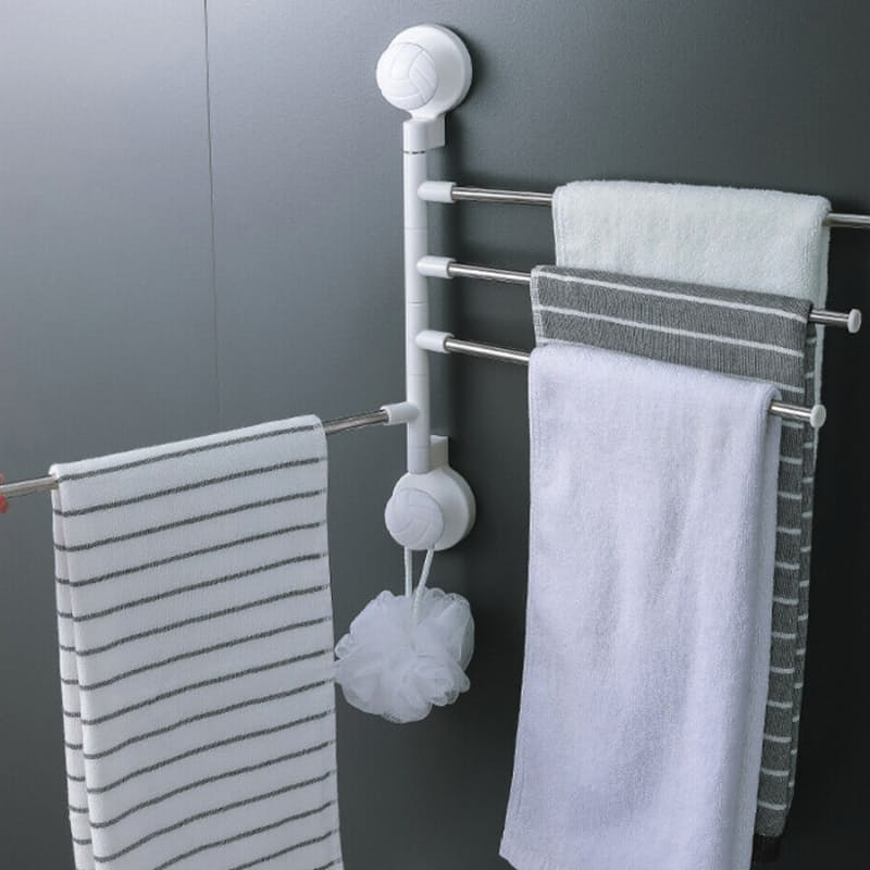 Multi-bar Towel Rack Wall Mounted Rotating Towel Rack Bathroom Storage Holder Towel Rack Towel Hanger