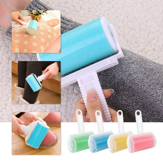 Reusable Sticky Picker Set Cleaner Lint Roller Pet Hair Remover Brush, Blue