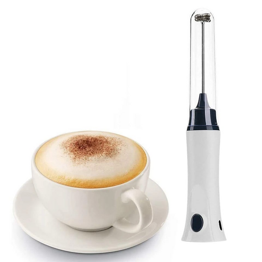 Rechargeable Eggbeater Handheld Stainless Milk Frother Foamer Blender Coffee Mixer with Charging Cable