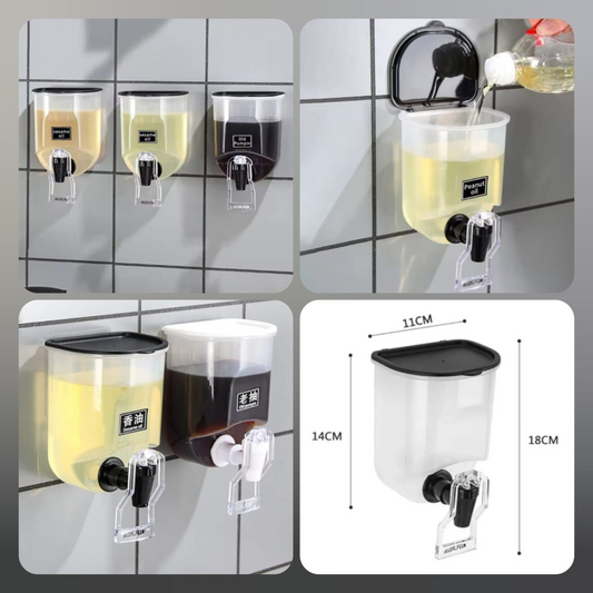 Wall Mounted Liquid Dispenser with Faucet – Ideal for Kitchen