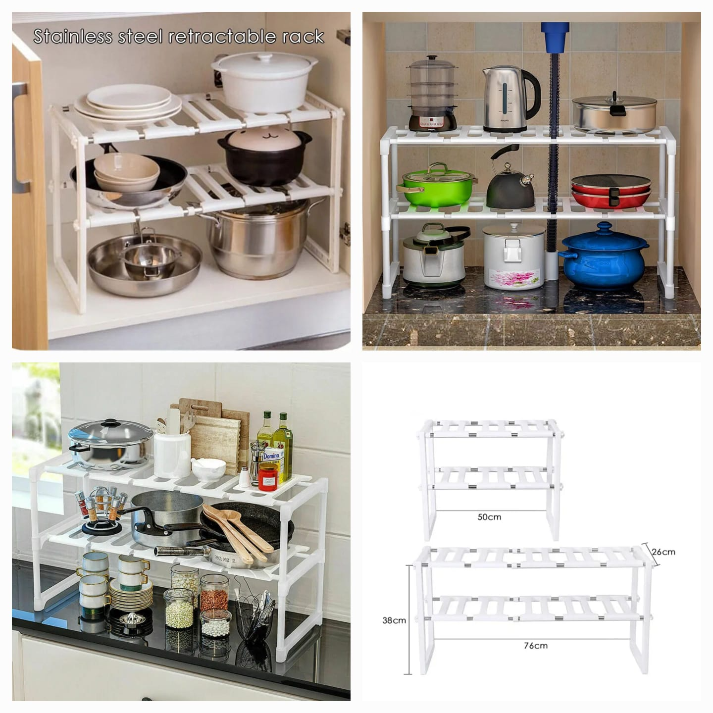 Under Sink Storage Organizer for Kitchen & Bathroom