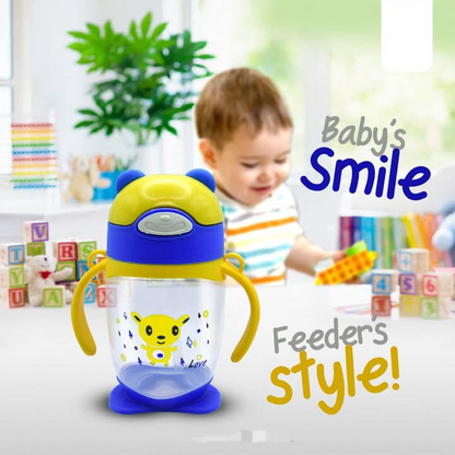 Kids Sipper Cup Baby Sippy Water Bottle Cup With Straw Kids Feeding Training Feeder Kids Beaker