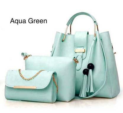 Imported Luxury 3 Piece Bag Set Women’s Cross Body & Shoulded Bag Hand Bag Ladies Purse Ladies Bag
