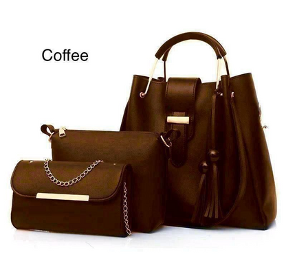 Imported Luxury 3 Piece Bag Set Women’s Cross Body & Shoulded Bag Hand Bag Ladies Purse Ladies Bag