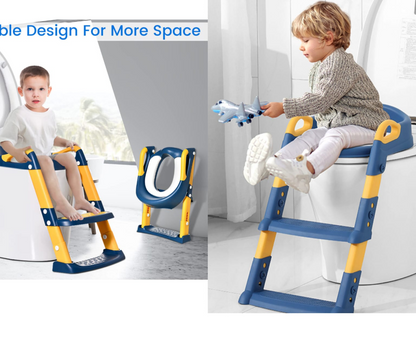 2-in-1 Potty Training Seat & Ladder – Dual Use for Toilet & Floor, Easy Step Access for Kids