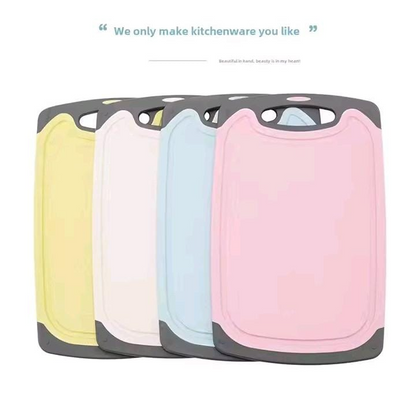 Cutting Boards for Kitchen, Plastic Chopping Board. Non-Slip Feet and Deep Drip Juice Groove, Easy Grip Handle, BPA Free, Non-Porous, Dishwasher Safe