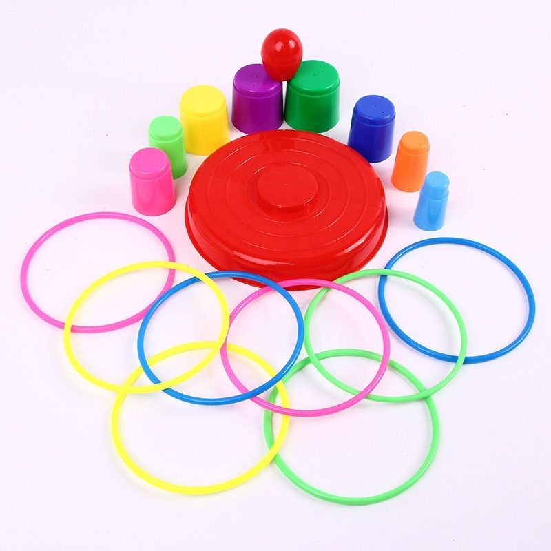 Ring Tosses Tower Indoor Game (Box packing with 6 Rings)