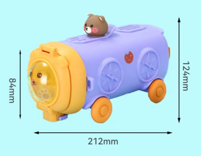 Cute Cartoon Bus Water Bottle 500ml with Strap  Random Colours