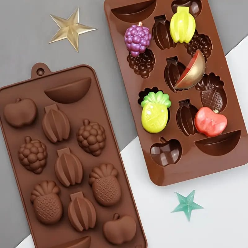 Silicone Fruit Shaped Ice Cube Tray is perfect to make cute looking fruit shaped