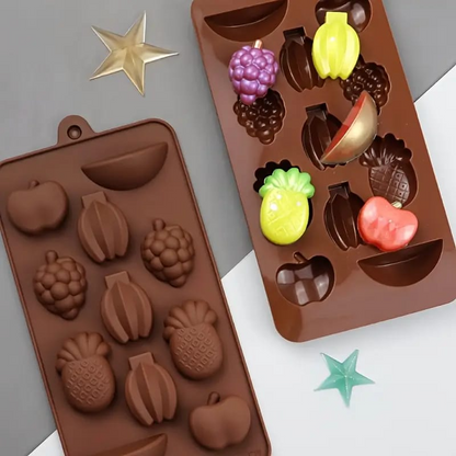 Silicone Fruit Shaped Ice Cube Tray is perfect to make cute looking fruit shaped