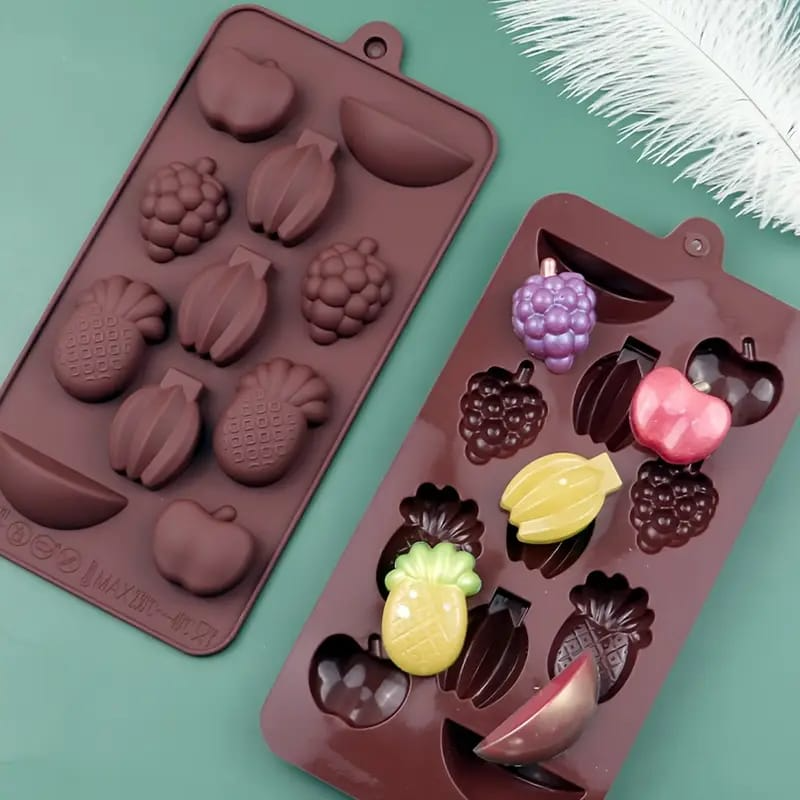 Silicone Fruit Shaped Ice Cube Tray is perfect to make cute looking fruit shaped