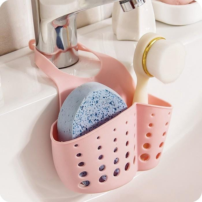Sink Faucet House Cradle Adjustable Kitchen Dish Shelving Rack Sponge Hanging Drain Holder Storage Basket