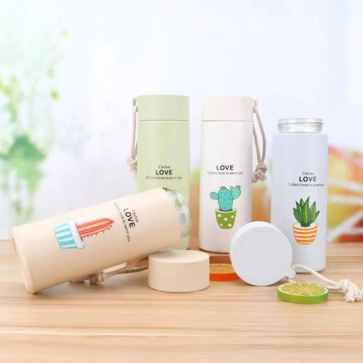 Glass Water Bottle Portable Large Capacity Outdoor Sports Water Cup - Travel Hot Water Cold Drink Bottle Cup Mug - Hot Cold Vacuum Flasks Stainless Steel Thermos