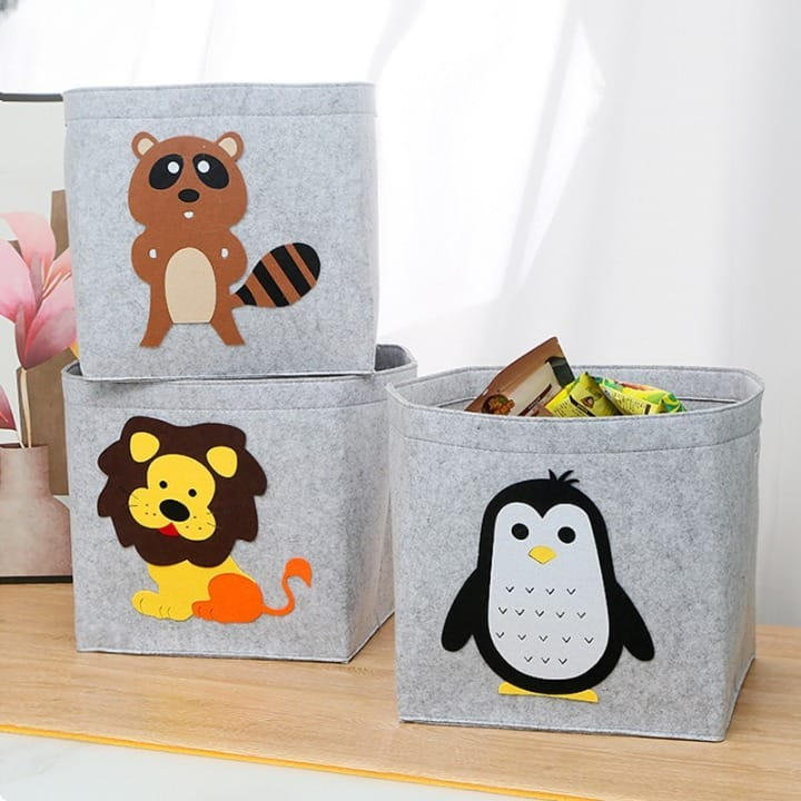 Felt Storage Box - Cube Toys Organizer
