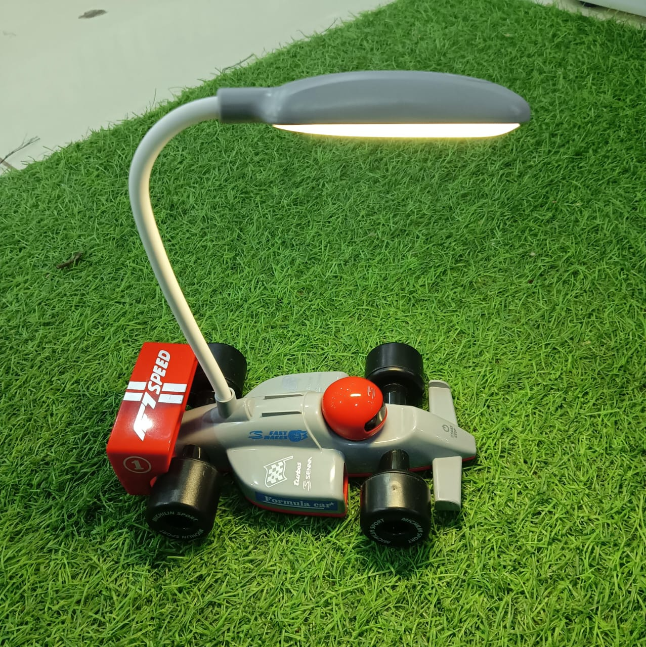 Cute Mini Unique Style F1 Car Shape Table Lamp  Random Colours