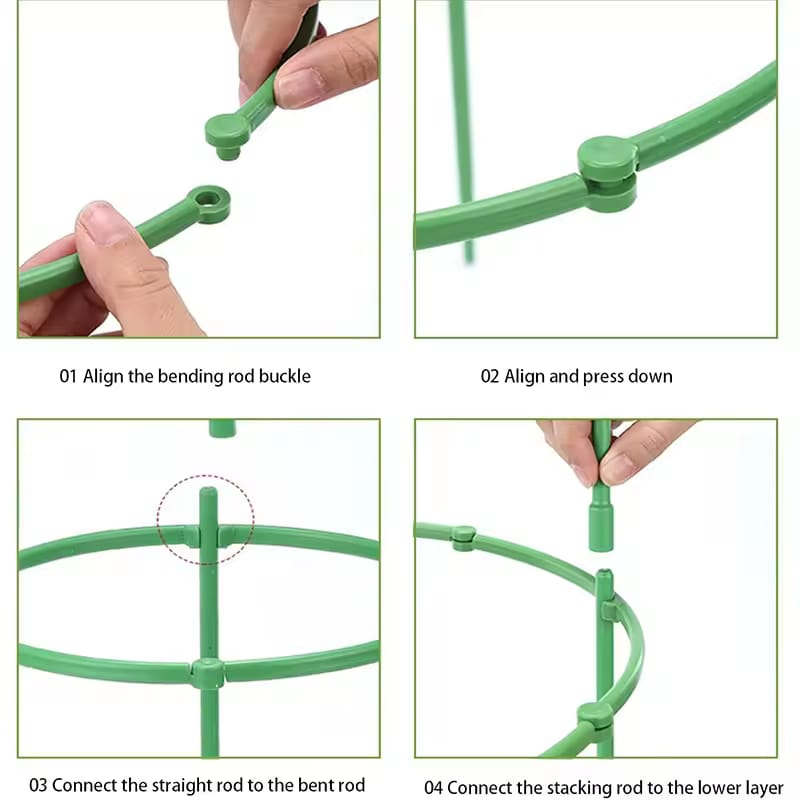 Flower Support Bonsai Vine Plants Trellis Pot Semicircle Fixed Rod Gardening Tools 18Pcs