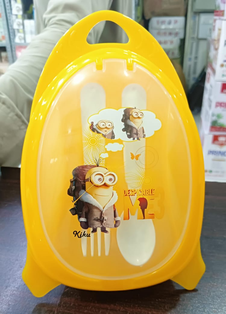 Household Lunchbox For Kids & Students Cartoon Character Lunchbox with Spoon & Fork
