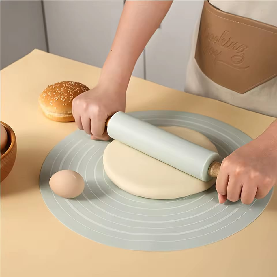 Non-Stick Silicone Knead Dough Pad with Scales Pizza Maker Pastry Baking Pad Kitchen