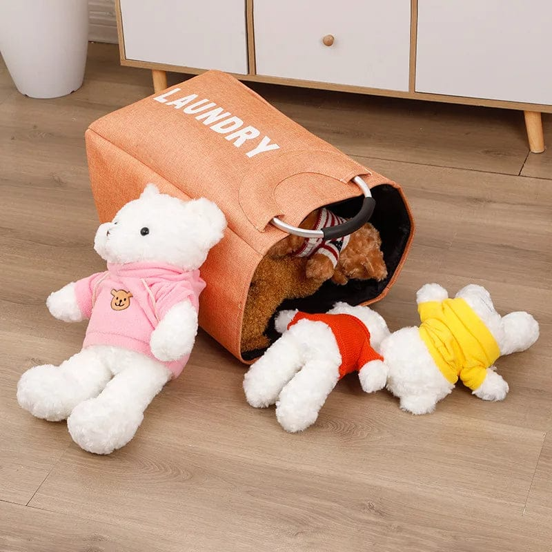 Foldable Home Dirty Clothes Laundry Storage Box Basket with Handles