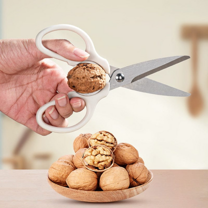 Kitchen Scissor Peelar Set, 3 In 1 Melon Planer, Wovilon Scissor And Peelar, Multipurpose Food Shear, Practical Kitchen Cutting Tool, Heavy Duty Meat Poultry, Stainless Steel Utility for Ultra Sharp Seafood Herb Serrated