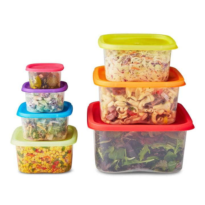 6PCs Set Square Rainbow Storage Container