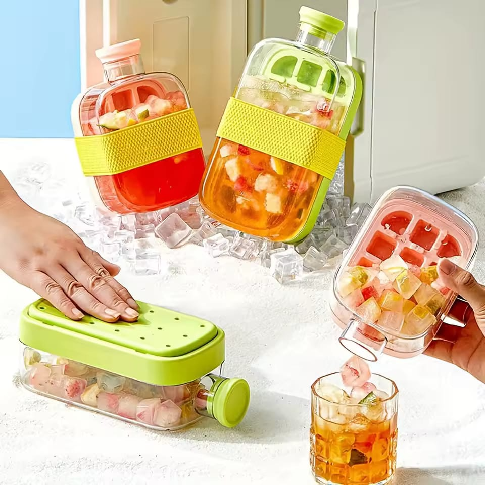 Two-in-one Ice Cube Maker Ice Ball Maker Multifunctional Kettle Ice Cube Mold Cold Drink Bottle Quick Freezer Kitchen Bar Access
