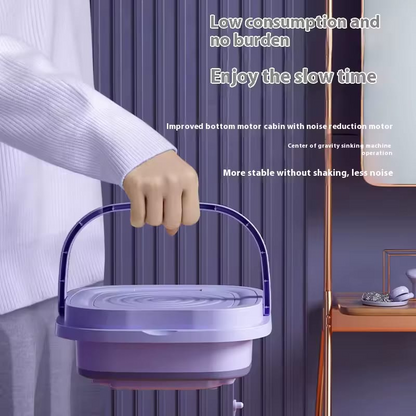 EOAYONY Portable Washing Machine, 8L Mini Washing Machine with 3 Modes Timing Cleaning, Portable Washer with Soft Spin and Draining for Socks, Baby Clothes, Towels and Small Items