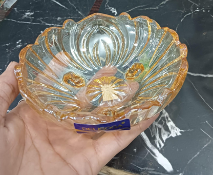 Fruit Bowl Fruit Basket Crystal Glass Fruit Plate Modern Creative Living Room Office Party Fruit Tray Bowl Stand,Transparent.7 PIECE SET