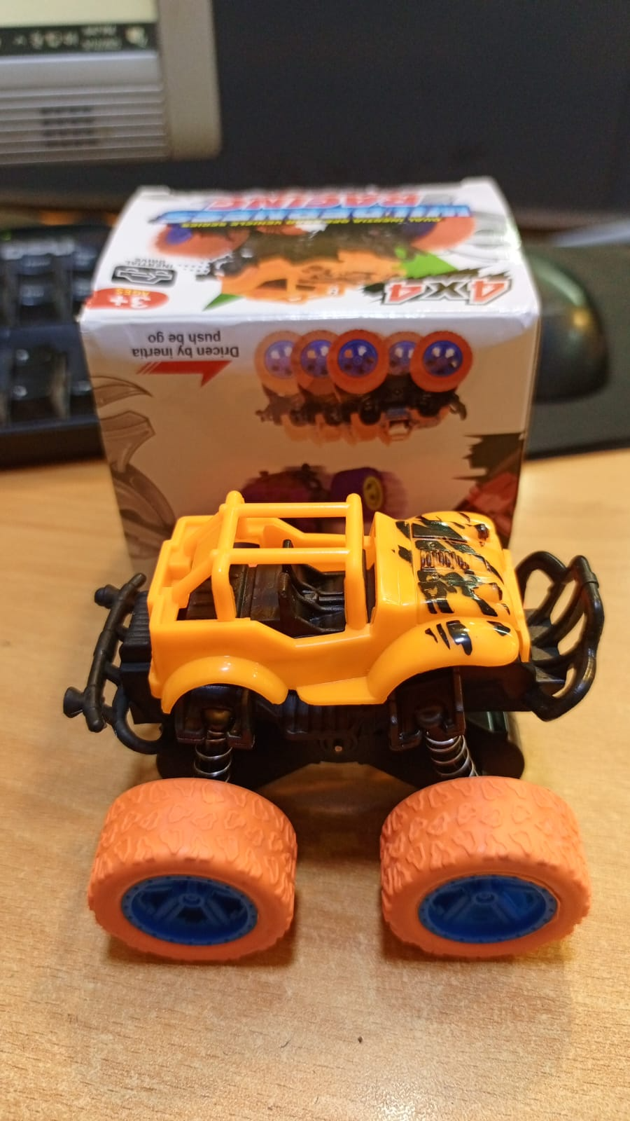 Monster Truck Car Vehicle Push and Go Friction Powered 360 Rotating Double Sided Flip 4 Wheel Stunt Car Toy For Kids Boys Girls 360 Rotate Side Toys