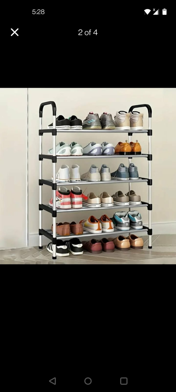 Stylish & Durable 6-Layer Metal & Plastic Shoe Rack for Home & Office - Multipurpose Shoe Rack