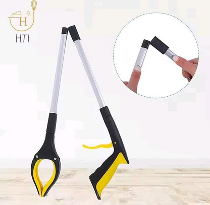 Foldable Reacher Grabber Tool Foldable Extender Artifact Trash Clip Pickup Folding Aluminum Gripper Tool, Suction Cups For Precise Work, Claw Trash Garbage Picker