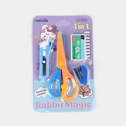 Cartoon Stationery Set, Stapler with Scissor, 400 Staples, Mini Size