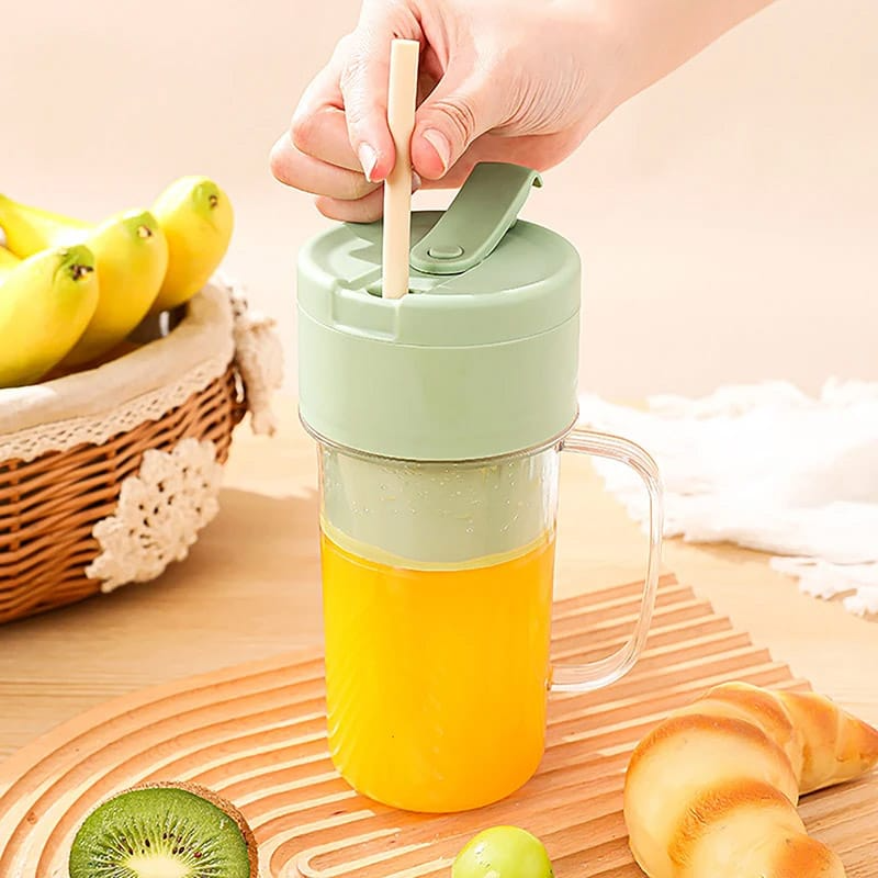 Mini Portable Blender 420ml Juicer Glass With Straw Electric Multi-Functional Smoothie Blender Ice Crush Cup Kitchen Tool